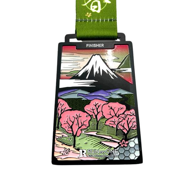 Asia Virtual Run Series Races Award Soft Enamel Medal Customization