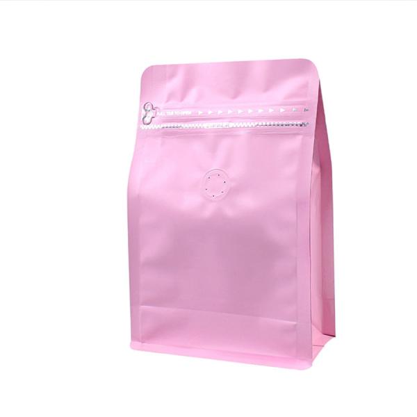 Aluminum Foil Plastic Flat Bottom Side Gusset Coffee Pouch Bag with Valve
