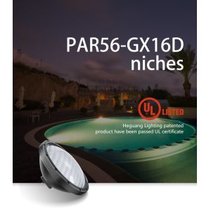 el punto Par56 del submarino del aluminio IP68 de la base 12V de 21W GX16D llevó la lámpara de la piscina