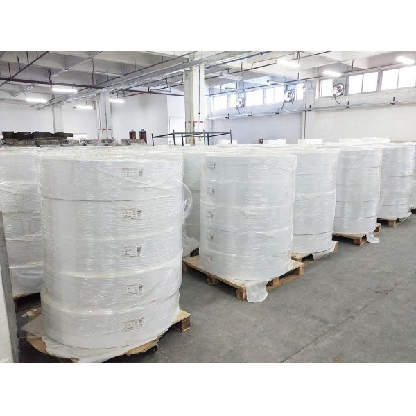 Hot Melt Adhesive Thermal Label Roll Jumbo For Supermarket