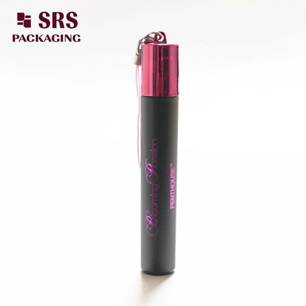 SRS Empty Cosmetic Plastic Roller Ball Bottles Black Color 8ml With Hook