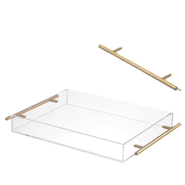 Wholesale Clear Large Acrylic Tray Decorative Acrylic Display Tray With Handle