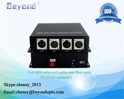 professional 2-ch bidi digital balanced audio over fiber optic with XLR,digital audio over fiber converter