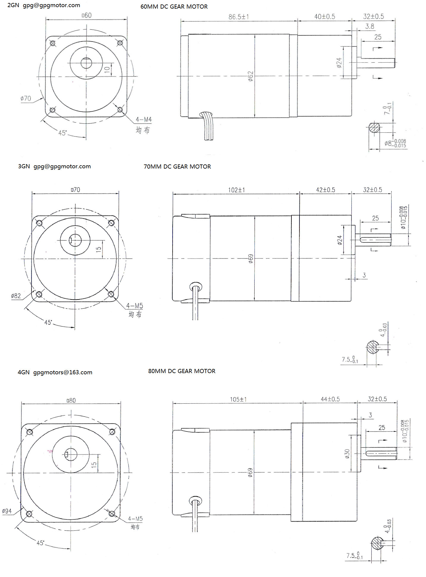 Мотор DC GDM-06SC 2DC 12V 24V 20w с точным управлением скоростью