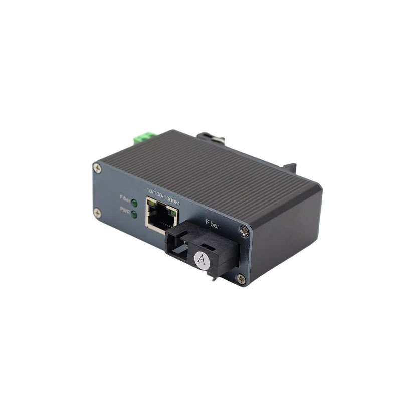 Industrial Mini Gigabit Fiber Ethernet Switch 1 Fiber 1 RJ45 Port 1000Mbps Network Switch