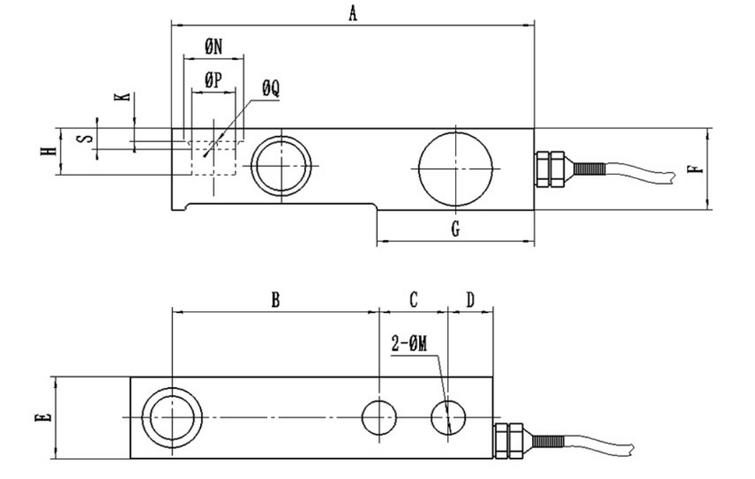 Cantilever Beam Load Cell, 500kg/1000kg/2 ton/3 ton/5 ton