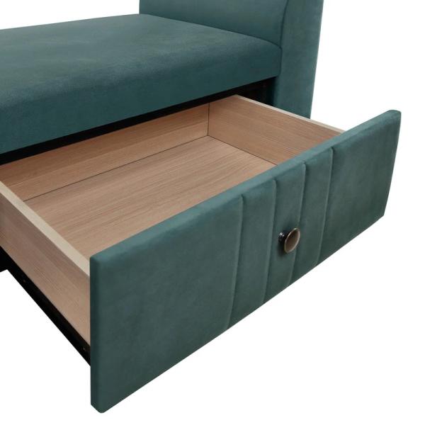 OEM ODM Home Living Room Storage Ottoman Bench With 2 Drawers