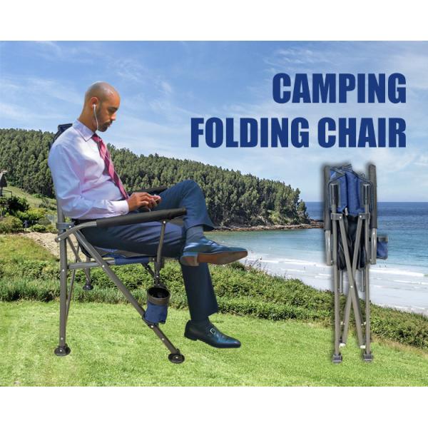 56*52*95cm Portable Folding Camping Chair Waterproof Oxford Cloth With Storage Bag