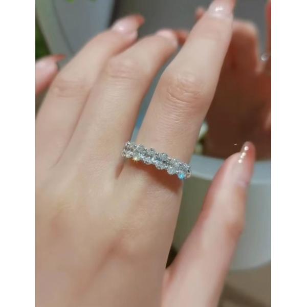 Овальные вечные лабораторные бриллиантовые кольца для свадебного подарка