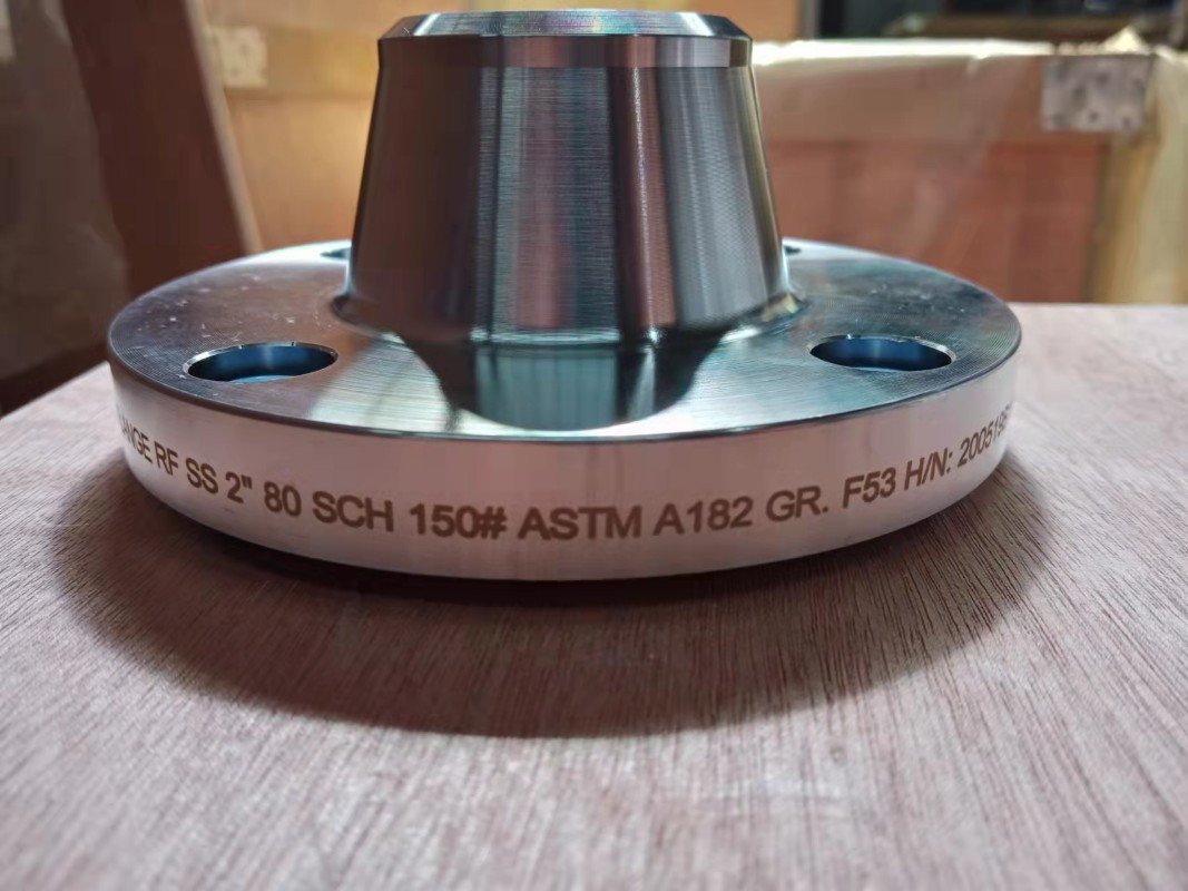 UNS S32750 Super Duplex Forged Flanges, CNC Machined RF ASME B16.5 for Oil/Gas Pipeline