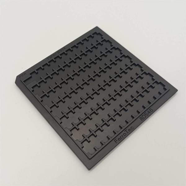 ROHS Black Plastic Waffle Pack Chip Trays For Bare Die