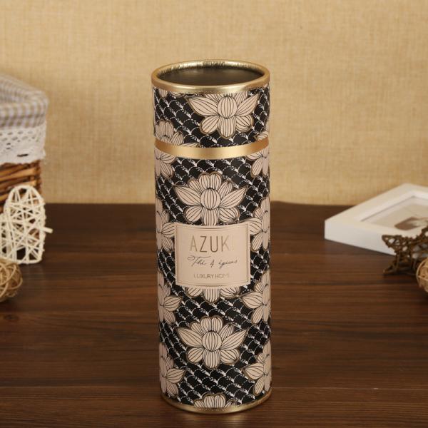 Biodegradable Tea Cylinder Round Gold Stamping Food Paper Tube For Leaf Tea