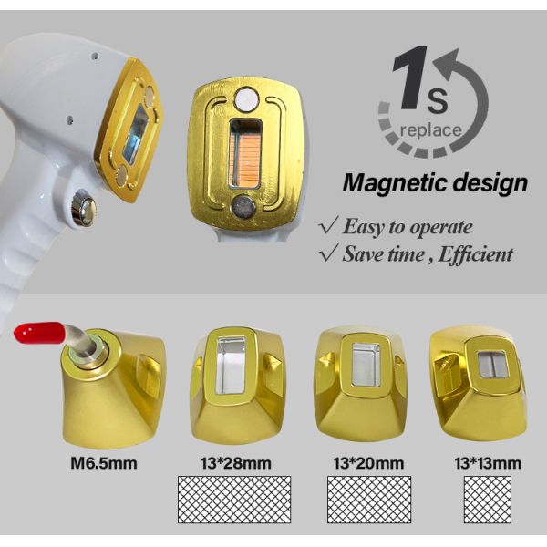 Spot Size Replaceable Ice Cooling Laser Hair Removal Machine With 12inch Touch Screen