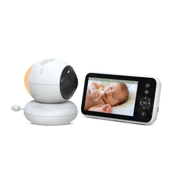 5 Inch 720P Baby Monitor with Pan-Tilt Night Vision Two-Way Audio