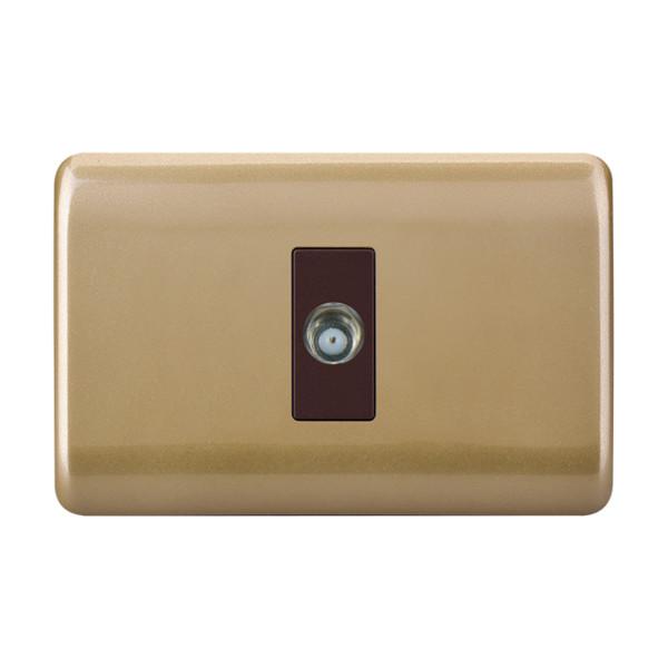 Durable And Safesingle Electrical Outlet  , Household Wall Mounted Tv Sockets