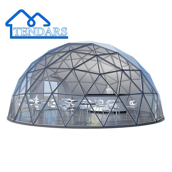 Tenda comercial de grande volume revestida com PVC com transparência de cor branca