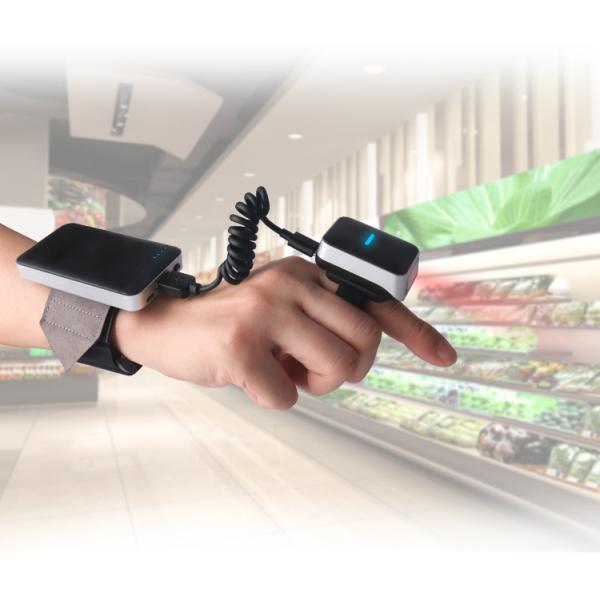 Мини 1D 2D CMOS беспроводный сканер штрих-кодов носимый Bluetooth Ring Finger QR-код сканер