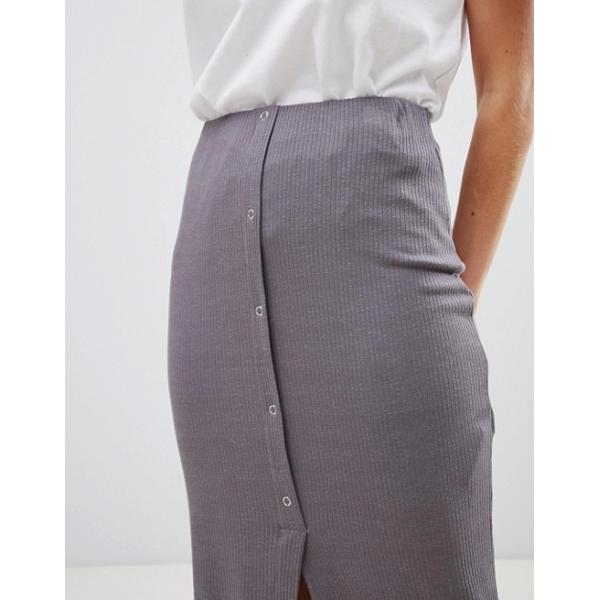 OEM wholesale factory price girls rib popper midi skirt