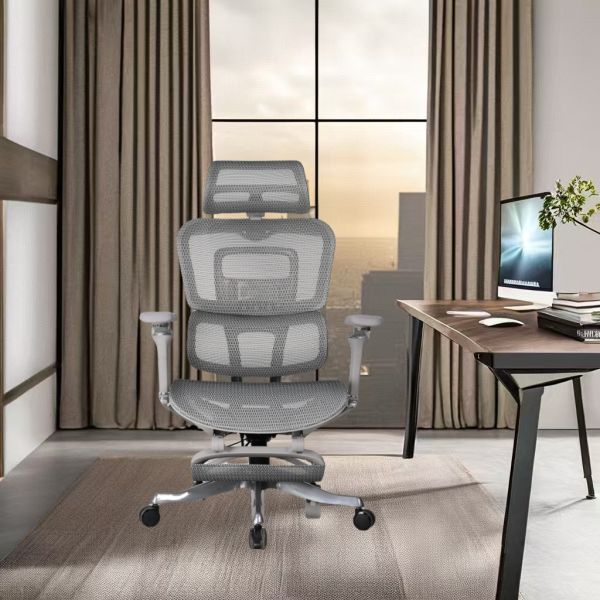 Boss Mesh Ergonomic Office Chair With Footrest 4D Adjustable Armrest