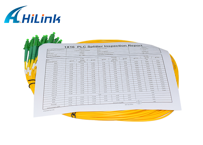 Модуль Splitter PLC коробки 1M ABS Splitter 1260-1650nm G657A1 PLC соединителя 1x16 LC APC