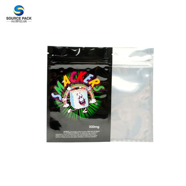 Weed Mylar Bag Plastic Zipper For Marijuana Packaging 90-160 Micron