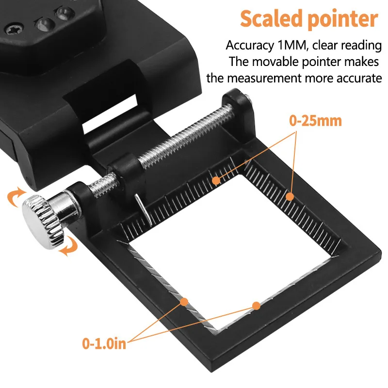 LED Lighting 10X Metal Folding Magnifier Foldable Desktop Textile Linen Tester with Metric Scale Product Type Magnifiers