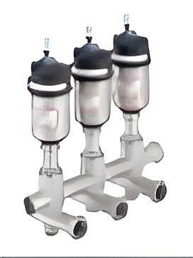 Pneumatically operated 2/2 way angle seat valve CLASSIC  Stainless steel body with PA actuator