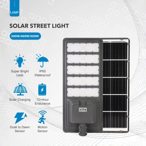 LED Solar Street Light With Fast Charging 8000mAh Battery for Village Squares