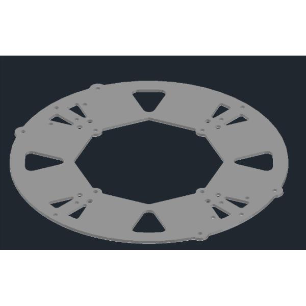 CNC Aluminium Parts Anodizing Aluminum Motor Mounts for Multicopter 2.0mm