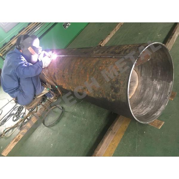 Explosive Welding Nickle Alloy Bimetallic Clad Pipe For Chemical Process Equipment