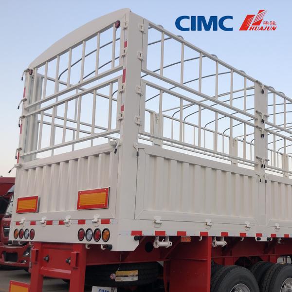 CIMC HUAJUN 60 Ton High Side Board Fence Semi Transport Trailer with CE Certification