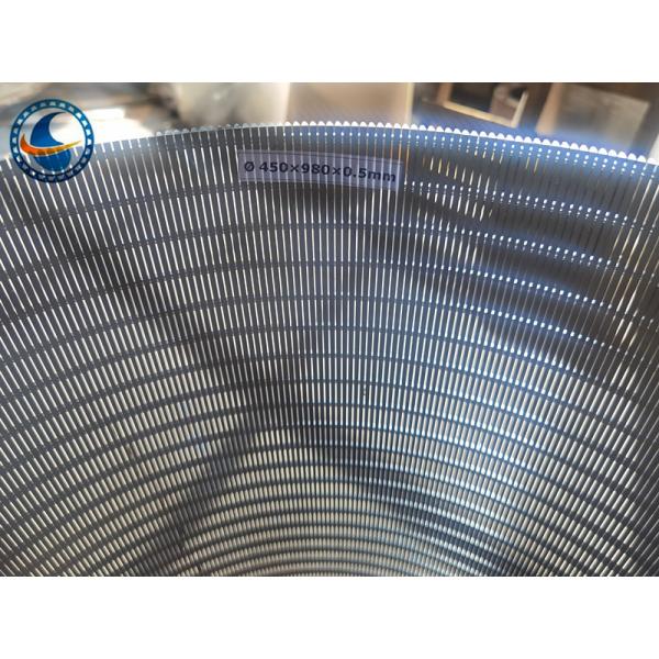 identificação 304 200mm de aço inoxidável da tubulação da tela de fio de 20μM Slot Opening Wedge