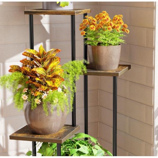 Hot Selling 5 Tiered Elegant Metal Flower Shelf Corner Plant Stand Perfect Boho Decor Plant Stand Outdoor