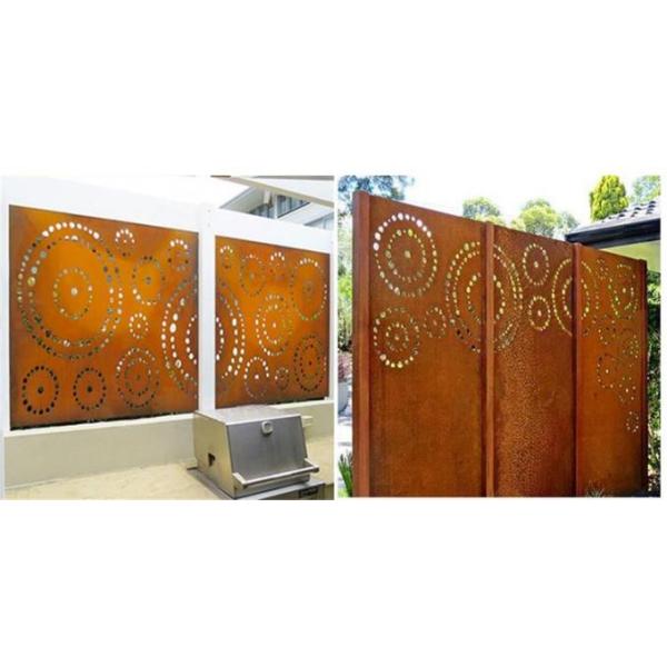 1.5-3mm Corten Steel Privacy Screen Garden Ornament
