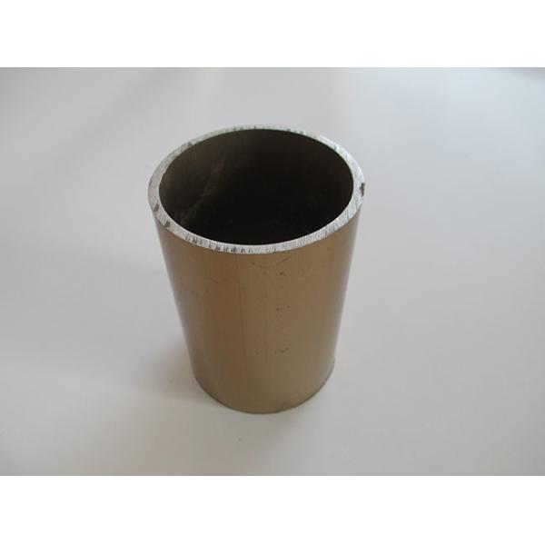 Golden Electrophoresis Aluminum Tube Profiles 60 * 5 Round Shape ISO Approved