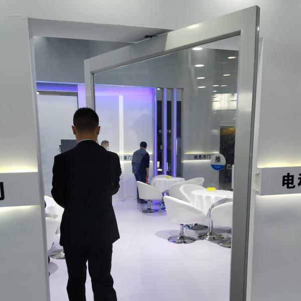 Aluminum Alloy Frame Luxury Design Laminated Tempered Glass Pivot Front Door in Customized Sizes for Single and Double Glass Type