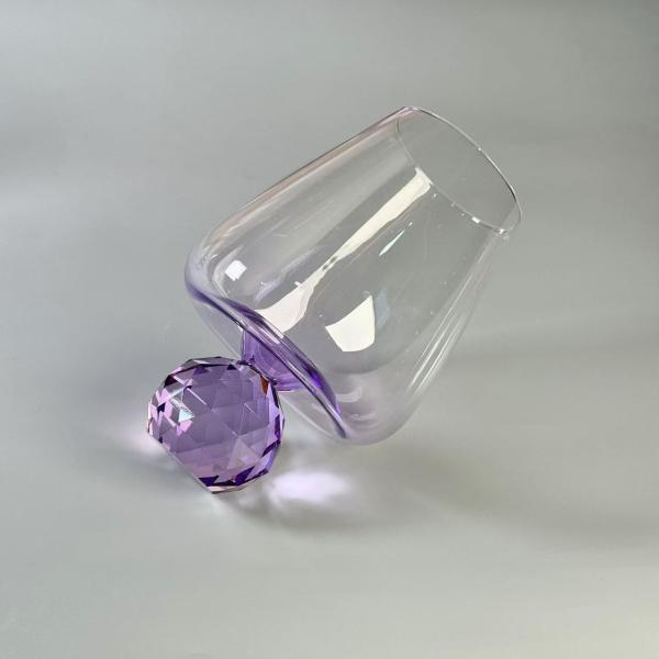 Hand-blow Wine Glass With Crystal Base Color Gradient Unique Wine Glass For Gift For  Party