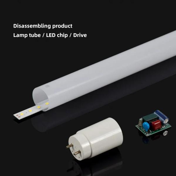 Tubes lumineux LED à économie d'énergie 9W 15W 18W 20W 22W, tubes industriels T8
