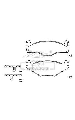 Front and Rear Brake Pads Toyota Rear Brake Pad for Braking System N ZK-11013