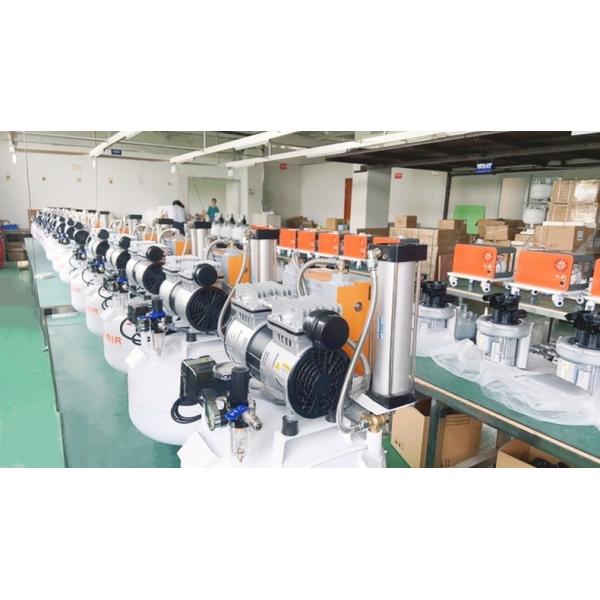 Compresseur d'air dentaire sans huile avec sèche-linge 32L Compresseur à pompe à vide silencieux