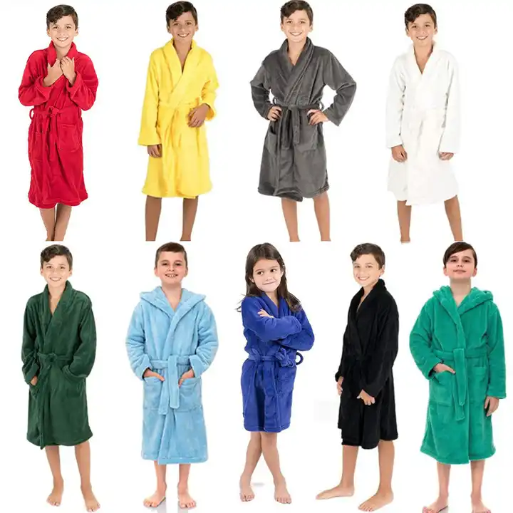 Medium Weight Customize Color Bathrobe Coral Flannel Fleece for Sleepwear Plain Style