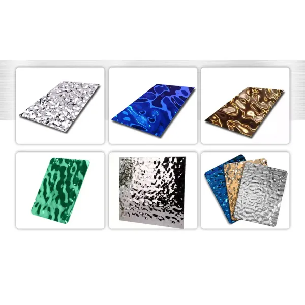 201 304 Embossed Water Pattern Stainless Steel Sheets For Architectural Outdoor Use