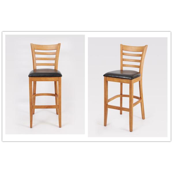 Tabourets de bar en bois de café avec les dos rétros 65cm industriels 25,59