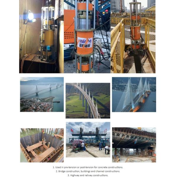 50 100 200 500 Ton Steel Strand Hydraulic Jack Hydraulic Synchronous Lifting Jack System For Sale
