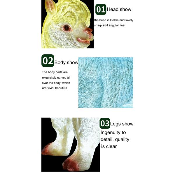 LED simulation alpaca lamp outdoor landscape outdoor waterproof FRP animal lamp