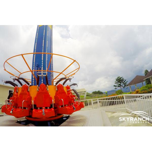 Scary Adults Drop Tower Amusement Ride With Special Lights And Sound System