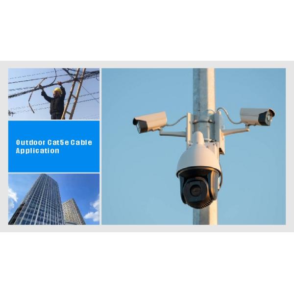 1000FT FTP CAT5E Outdoor PE+PVC 0.47mm Solid Black Network Cable Pass Fluke