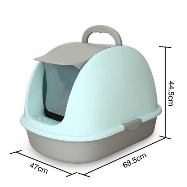 Pet Cleaning Products Cat Litter Box Sandbox Eco Friendly Plastic Kitty Litter Box Easy Clean OEM / ODM