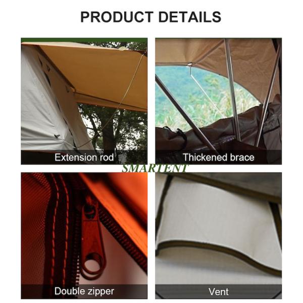 Полиэстера шатра 280G крыши 240X143X126CM хлопок раковины облегченного на открытом воздухе верхнего мягкий