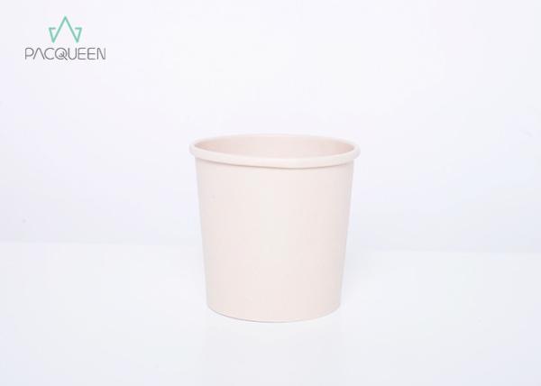 Grease Resistant Food Grade Containers / Takeaway Soup Bowls With Vented Paper Lids